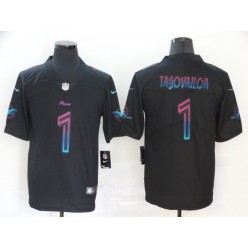 Miami Dolphins #1 Tua Tagovailoa Black City Edition Vapor Untouchable Limited Nike NFL Men Jersey