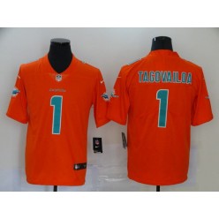 Miami Dolphins #1 Tua Tagovailoa New Orange Inverted Legend Limited Nike NFL Men Jersey