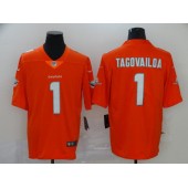 Miami Dolphins #1 Tua Tagovailoa Orange Inverted Legend Limited Nike NFL Men Jersey