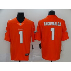 Miami Dolphins #1 Tua Tagovailoa Orange Inverted Legend Limited Nike NFL Men Jersey