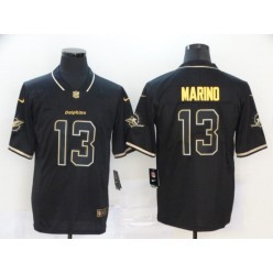 Miami Dolphins #13 Dan Marino Black Gold Vapor Untouchable Limited Nike NFL Men Jersey