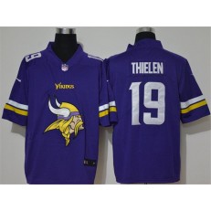 Minnesota Vikings #19 Adam Thielen Purple Vapor Untouchable Limited Nike NFL Men Jersey