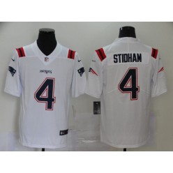 New England Patriots #4 Jarrett Stidham White 2020 New Vapor Untouchable Limited Nike NFL Men Jersey
