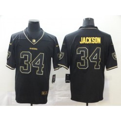 Oakland Raiders #34 Bo Jackson Black Gold Vapor Untouchable Limited Nike NFL Men Jersey