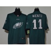 Philadelphia Eagles #11 Carson Wentz Green Vapor Untouchable Limited Nike NFL Men Jersey