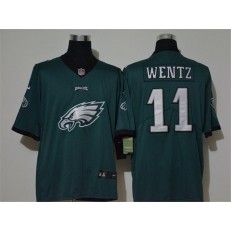Philadelphia Eagles #11 Carson Wentz Green Vapor Untouchable Limited Nike NFL Men Jersey