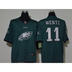 Philadelphia Eagles #11 Carson Wentz Green Vapor Untouchable Limited Nike NFL Men Jersey