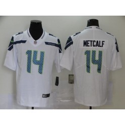 Seattle Seahawks #14 D.K. Metcalf White Vapor Untouchable Limited Nike NFL Men Jersey