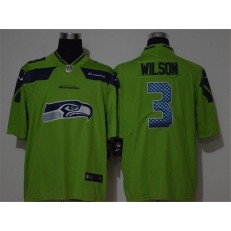Seattle Seahawks #3 Russell Wilson Green Vapor Untouchable Limited Nike NFL Men Jersey