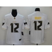 Tampa Bay Buccaneers #12 Tom Brady White Gold Vapor Untouchable Limited Nike NFL Men Jersey