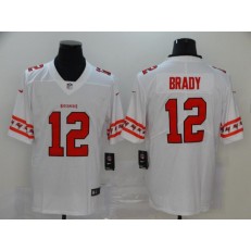 Tampa Bay Buccaneers #12 Tom Brady White Team Logos Fashion Vapor Limited Nike NFL Men Jersey