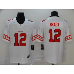 Tampa Bay Buccaneers #12 Tom Brady White Team Logos Fashion Vapor Limited Nike NFL Men Jersey