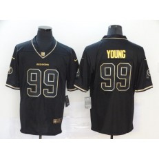 Washington Redskins #99 Chase Young Black Gold Vapor Untouchable Limited Nike NFL Men Jersey