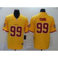Washington Redskins #99 Chase Young Yellow 2020 NFL Draft First Round Pick Vapor Untouchable Limited Nike Men Jersey