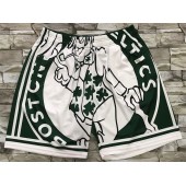 Boston Celtics Green Black Big Face With Pocket Swingman Shorts