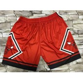 Chicago Bulls Red Black Big Face With Pocket Swingman Shorts