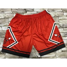 Chicago Bulls Red Black Big Face With Pocket Swingman Shorts
