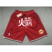 Houston Rockets Red Just Don With Pocket Hardwood Classics Shorts