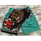 Memphis Grizzlies Green Black Big Face With Pocket Swingman Shorts
