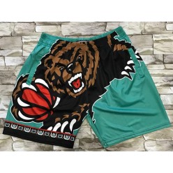 Memphis Grizzlies Green Black Big Face With Pocket Swingman Shorts