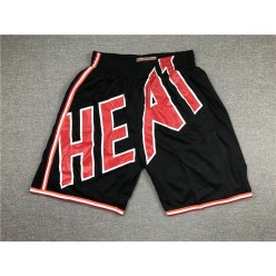 Miami Heat Black Big Face With Pocket Swingman Shorts