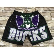 Milwaukee Bucks Yellow Black Big Face With Pocket Swingman Shorts