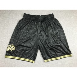 Philadelphia 76ers Black Stitched Shorts