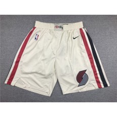 Portland Trail Blazers Cream 2019-20 Nike Swingman Shorts