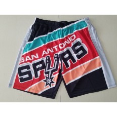 San Antonio Spurs Yellow Black Big Face With Pocket Swingman Shorts