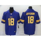 Minnesota Vikings #18 Justin Jefferson Purple 2020 NFL Draft Color Rush Limited Nike Men Jersey