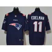 New England Patriots #11 Julian Edelman Navy Team Big Logo Vapor Untouchable Limited Nike NFL Men Jersey