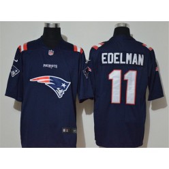 New England Patriots #11 Julian Edelman Navy Team Big Logo Vapor Untouchable Limited Nike NFL Men Jersey
