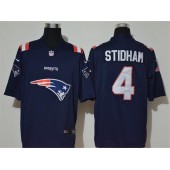 New England Patriots #4 Jarrett Stidham Navy Team Big Logo Vapor Untouchable Limited Nike NFL Men Jersey