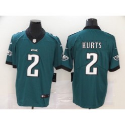 Philadelphia Eagles #2 Jalen Hurts Green 2020 NFL Draft First Round Pick Vapor Untouchable Limited Nike Men Jersey