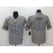 Pittsburgh Steelers #55 Devin Bush 2019 Gray Gridiron Gray Vapor Untouchable Limited Nike NFL Men Jersey