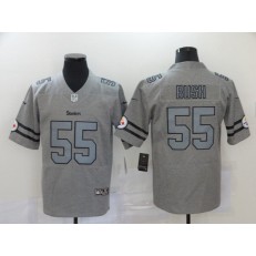 Pittsburgh Steelers #55 Devin Bush 2019 Gray Gridiron Gray Vapor Untouchable Limited Nike NFL Men Jersey
