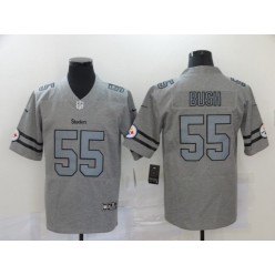 Pittsburgh Steelers #55 Devin Bush 2019 Gray Gridiron Gray Vapor Untouchable Limited Nike NFL Men Jersey