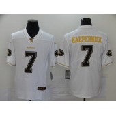 San Francisco 49ers #7 Colin Kaepernick White Gold Vapor Untouchable Limited Nike NFL Men Jersey