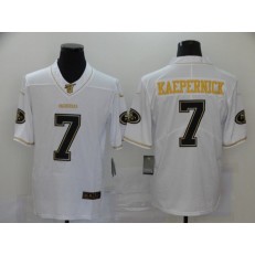 San Francisco 49ers #7 Colin Kaepernick White Gold Vapor Untouchable Limited Nike NFL Men Jersey