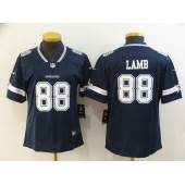 Women Nike Dallas Cowboys #88 Ceedee Lamb Navy 2020 NFL Draft First Round Pick Vapor Untouchable Limited Jersey