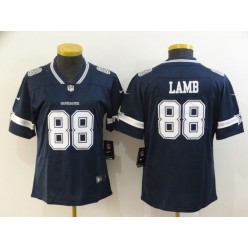 Women Nike Dallas Cowboys #88 Ceedee Lamb Navy 2020 NFL Draft First Round Pick Vapor Untouchable Limited Jersey
