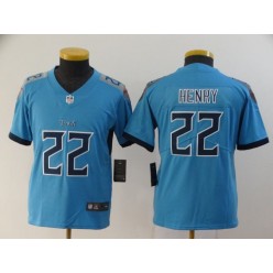 Youth Nike Tennessee Titans #22 Derrick Henry Blue New Vapor Untouchable Player Limited Jersey