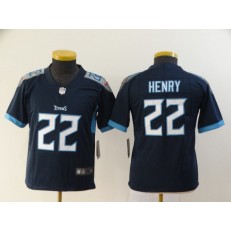 Youth Nike Tennessee Titans #22 Derrick Henry Navy New Vapor Untouchable Player Limited Jersey