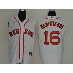 MLB Boston Red Sox #16 Andrew Benintendi White Nike Cool Base Sleeveless Jersey