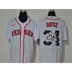 MLB Boston Red Sox #34 David Ortiz White 2020 Nike Cool Base Fashion Jersey