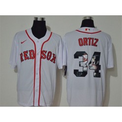 MLB Boston Red Sox #34 David Ortiz White 2020 Nike Cool Base Fashion Jersey