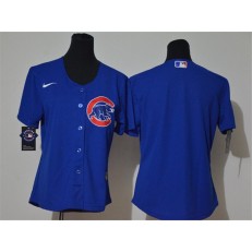 MLB Chicago Cubs Blank Royal Women Cool Base Jersey