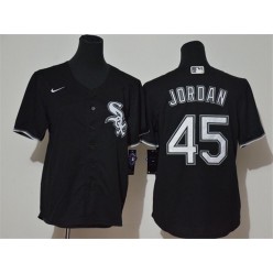 MLB Chicago White Sox #45 Michael Jordan Black Youth 2020 Nike Cool Base Jersey