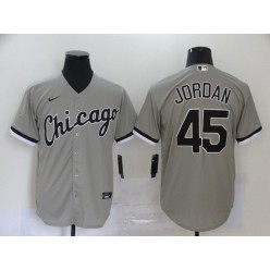 MLB Chicago White Sox #45 Michael Jordan Gray 2020 Nike Cool Base Jersey