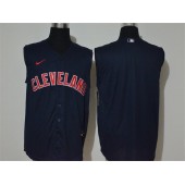 MLB Cleveland Indians Blank Black Nike Cool Base Sleeveless Jersey